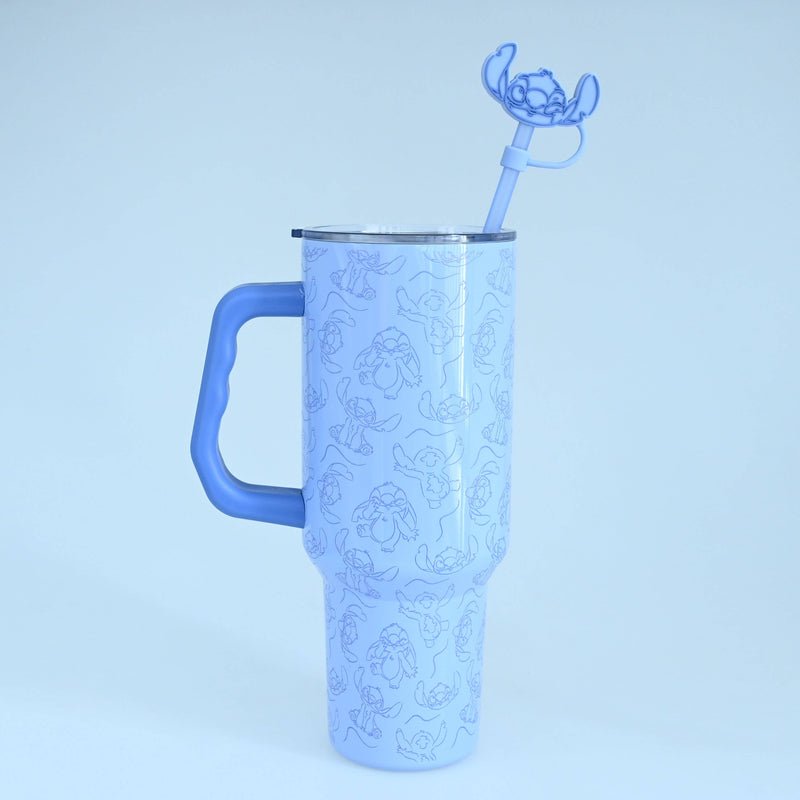 Chargez l'image dans la visionneuse de la galerie, Disney Lilo &amp; Stitch Blogger 40oz SS Tumbler w/ Straw Cover Cap
