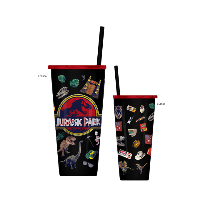 Jurassic Park Logo & Icons 22oz Double Walled Stainless Steel Tumbler