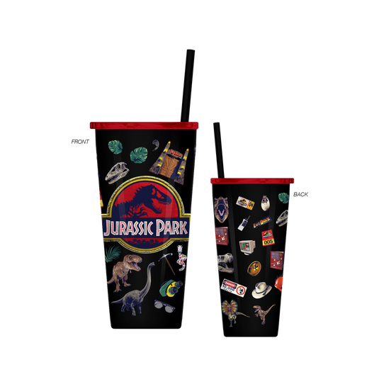 Jurassic Park Logo & Icons 22oz Double Walled Stainless Steel Tumbler