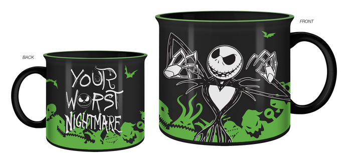 The Nightmare Before Christmas - Scary Jack 20oz Ceramic Camper Mug