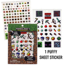 Minecraft - Sticker Book with Puffy Stickers 4 Sheet