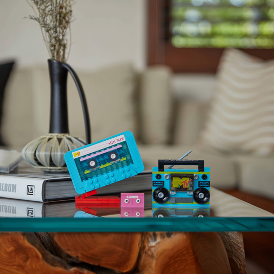 Brickcraft MTV Retro Boombox 80s Music Decor Building Brick