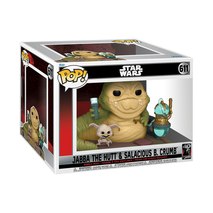 Funko - POP Moments: Star Wars - Jabba the Hutt & Salacious B. Crumb Vinyl Figure