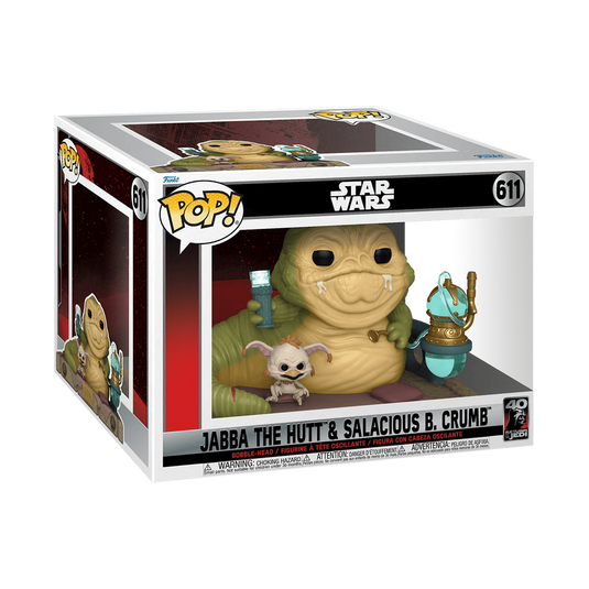 Funko - POP Moments: Star Wars - Jabba the Hutt & Salacious B. Crumb Vinyl Figure