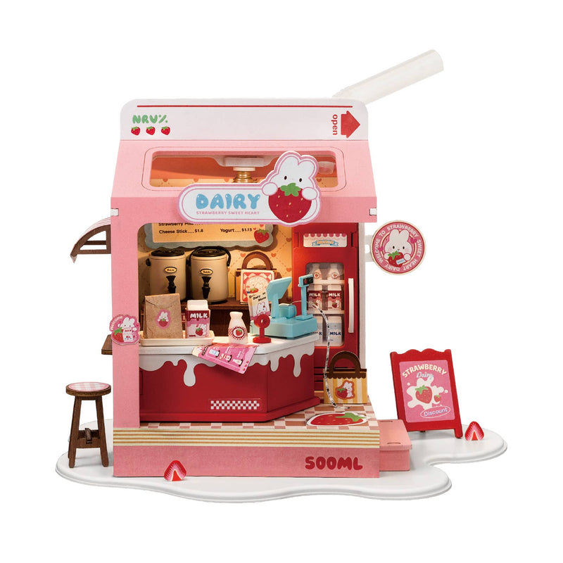 Load image into Gallery viewer, Strawberry Milk Box ROBOTIM Rolife DIY Miniature House
