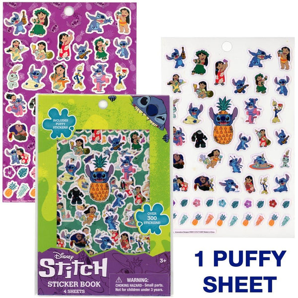 Disney Lilo & Stitch - Stitch Sticker Book with Puffy Stickers 4 Sheet
