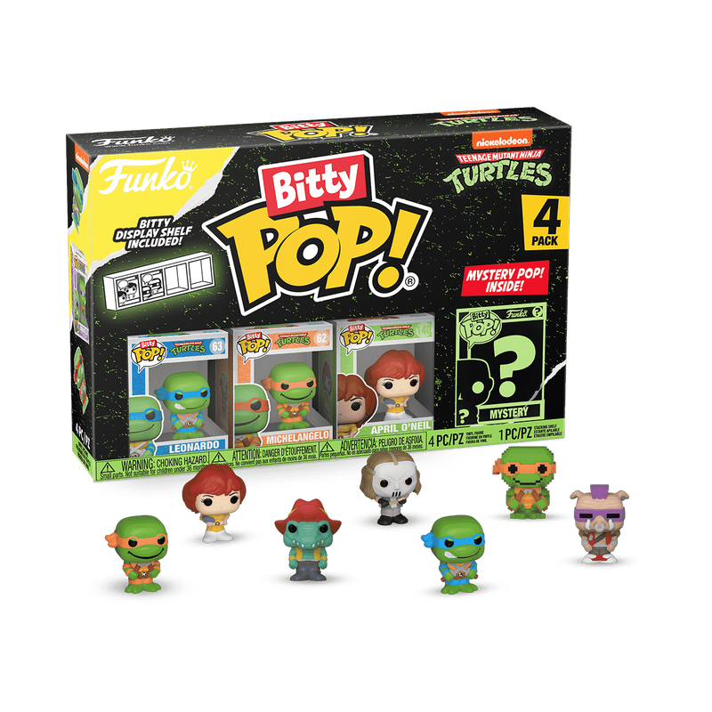 Cargue la imagen en el visor de la galería, Funko Bitty POP!: Teenage Mutant Ninja Turtles 4-Pack Series 1 Vinyl Figure
