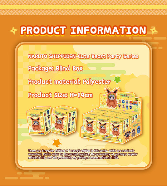 Naruto - Beast Party V1 Series Vinyl Plush 1 Single Blind Box