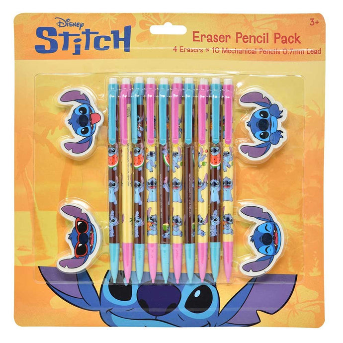 Disney Stitch Character 10 Eraser Pencil Pack