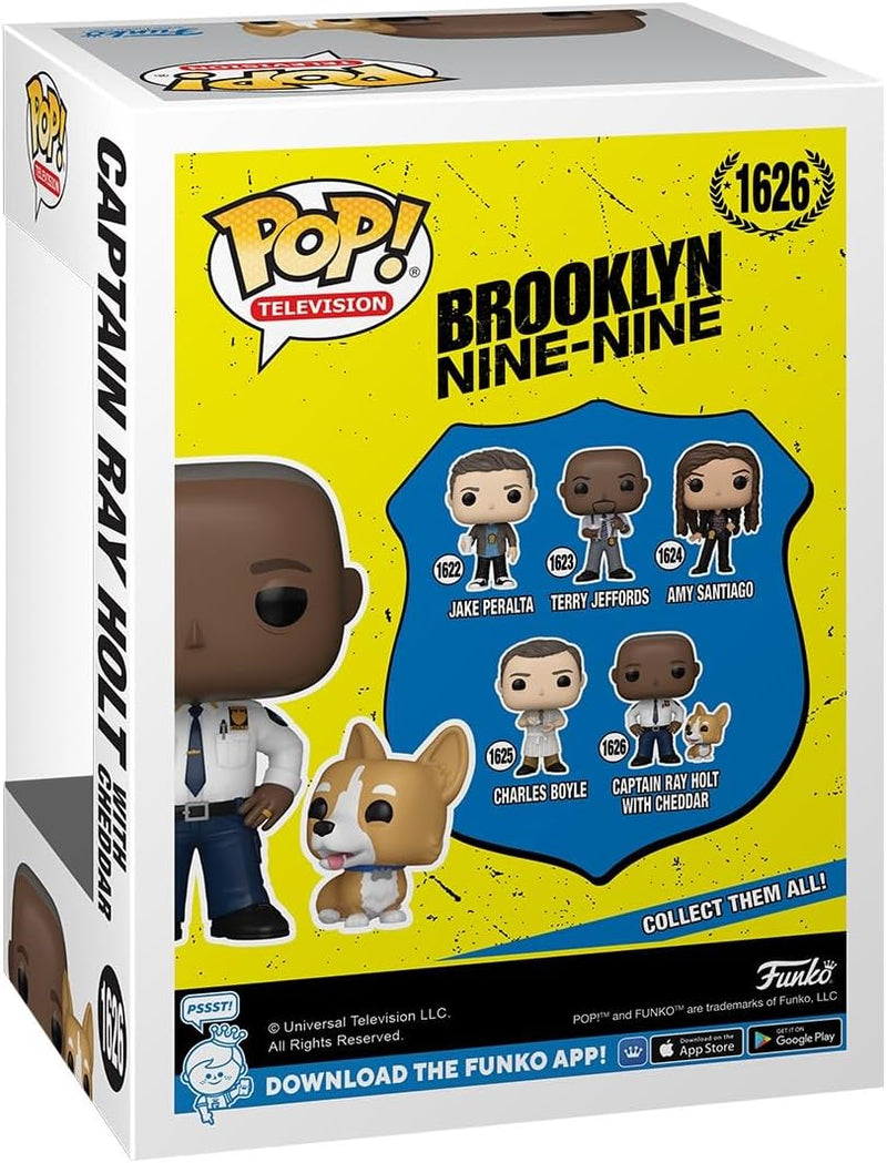 Load image into Gallery viewer, Funko Pop! TV: Brooklyn Nine Nine - Captain Ray Holt with Cheddar Vinyl Figure
