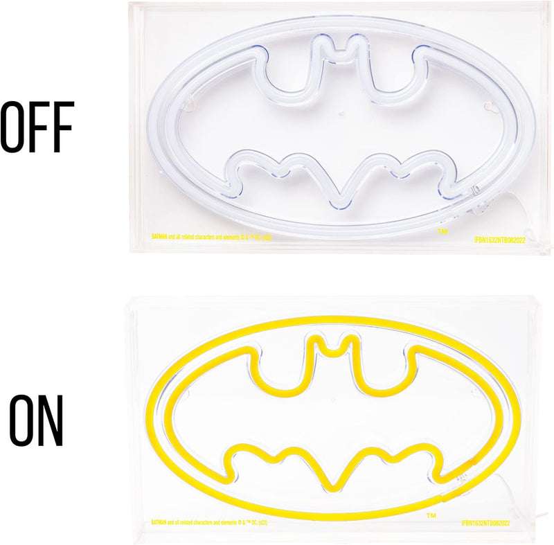 Chargez l&#39;image dans la visionneuse de la galerie, DC Comics - The Batman Logo 12” x 7” LED Neon Light Box
