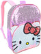 Hello Kitty Face - 16''  Backpack With Sequins