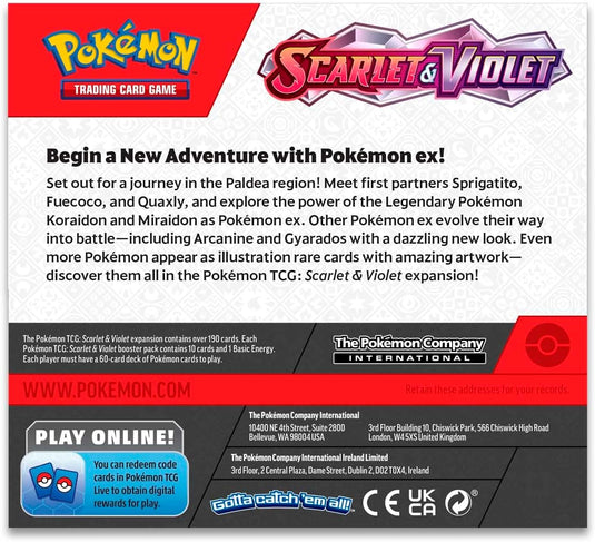 Pokemon - Scarlet & Violet Booster 1pc Trading Card Game