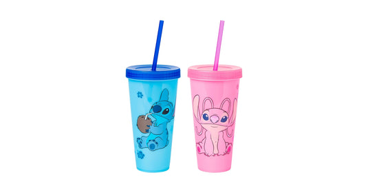 Silver Buffalo Lilo and Stitch and Angel 24oz. 2 Pack Color Change Cold Cup