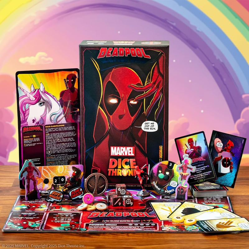 Cargue la imagen en el visor de la galería, USAopoly Marvel Dice Throne: Deadpool Deluxe Edition - Rolling Battle Game

