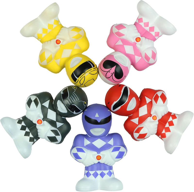 Cargue la imagen en el visor de la galería, Surreal Entertainment Power Rangers Smashies 5 Pack Squishy Stress Ball
