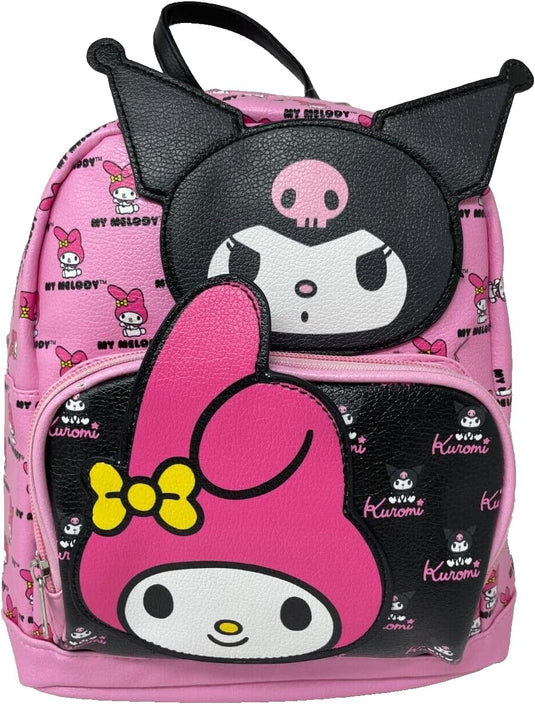 UPD Inc. Hello Kitty - My Melody & Kuromi 10'' Mini Deluxe with 1 Front pocket Backpack