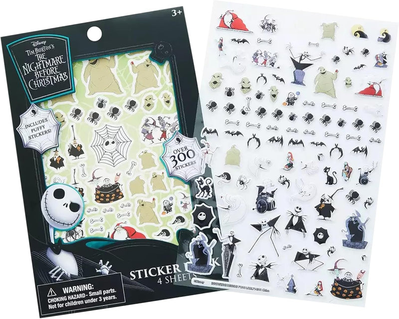 Cargue la imagen en el visor de la galería, Disney: Nightmare Before Christmas - Sticker Book with Puffy Stickers 4 Sheet
