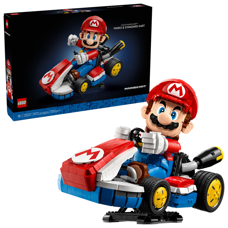 Chargez l&#39;image dans la visionneuse de la galerie, Lego: Mario Kart -  Figure Mario &amp; Standard Kart Figure
