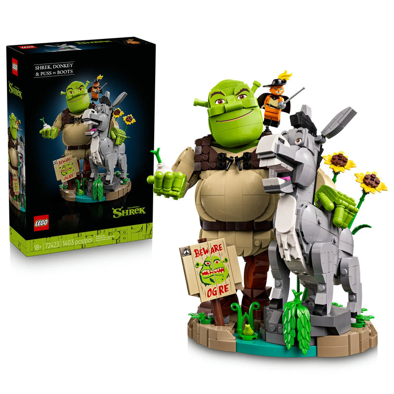 Cargue la imagen en el visor de la galería, LEGO DreamWorks Shrek - Donkey &amp; Puss in Boots Building Toy Figure
