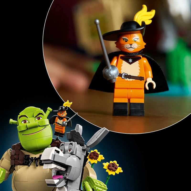 Cargue la imagen en el visor de la galería, LEGO DreamWorks Shrek - Donkey &amp; Puss in Boots Building Toy Figure
