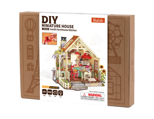 Robotime Rolife - Sunlit Farmhouse Kitchen DIY Miniature House