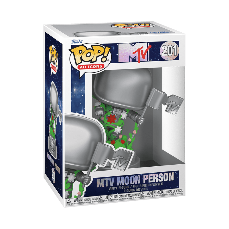 Cargue la imagen en el visor de la galería, Funko POP! Icons: MTV - MTV Moon Person With Flowers Vinyl Figure
