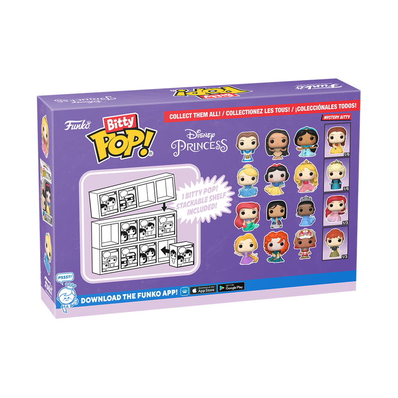 Funko Bitty POP!: Princesas Disney -Paquete de 4 figuras de vinilo Serie 3