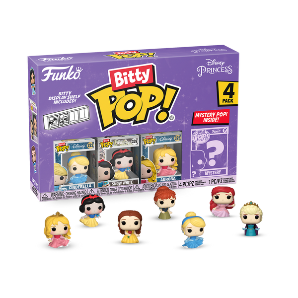 Funko Bitty POP!: Princesas Disney -Paquete de 4 figuras de vinilo Serie 3