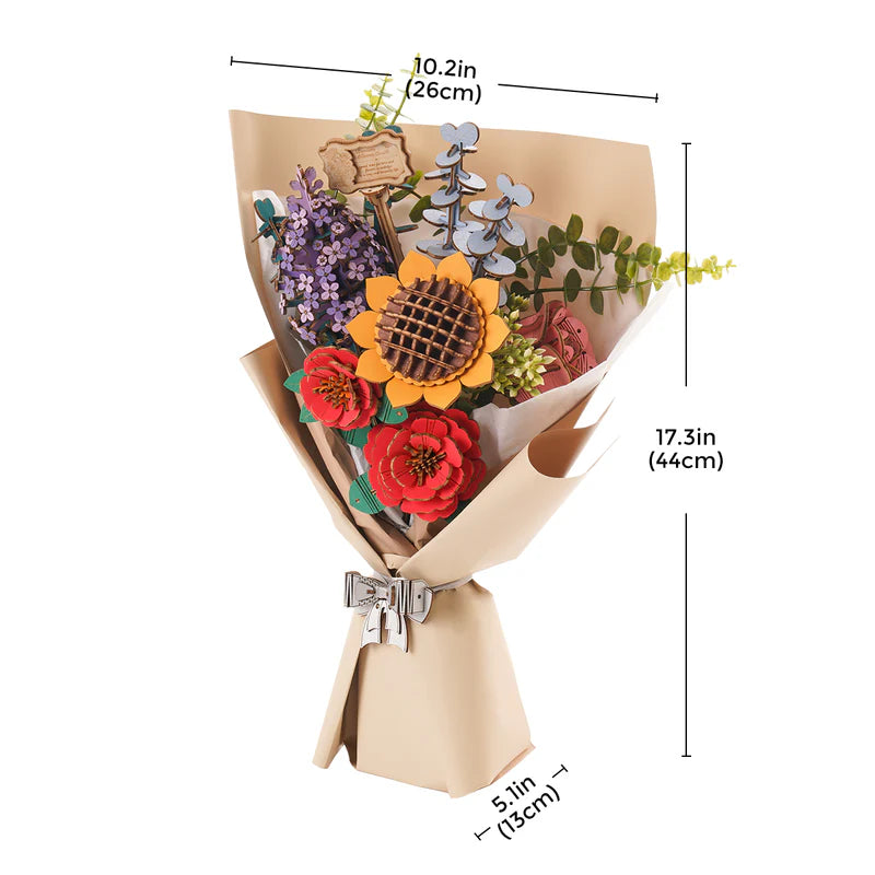Load image into Gallery viewer, Robotime Rowood - DIY Wooden Flower Bouquet 3D Wooden Puzzle Figure
