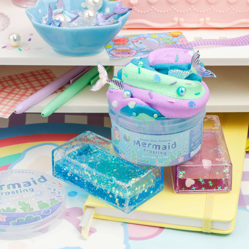 Load image into Gallery viewer, Mermaid Frosting Butter Signature Dome™ Slime
