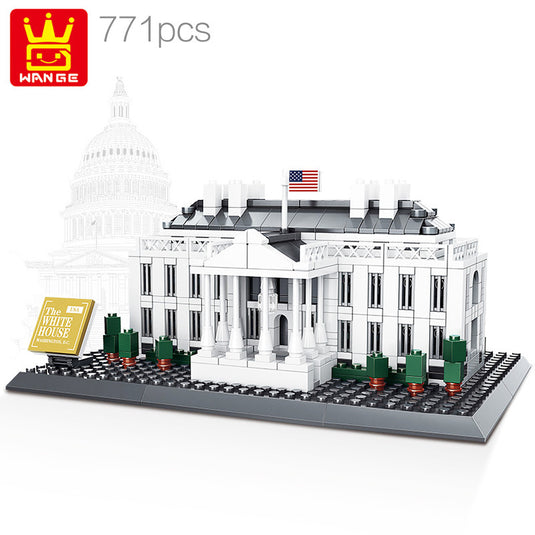 Wange Bricks: USA The White House Building Bricks Modular Model Toy Figure