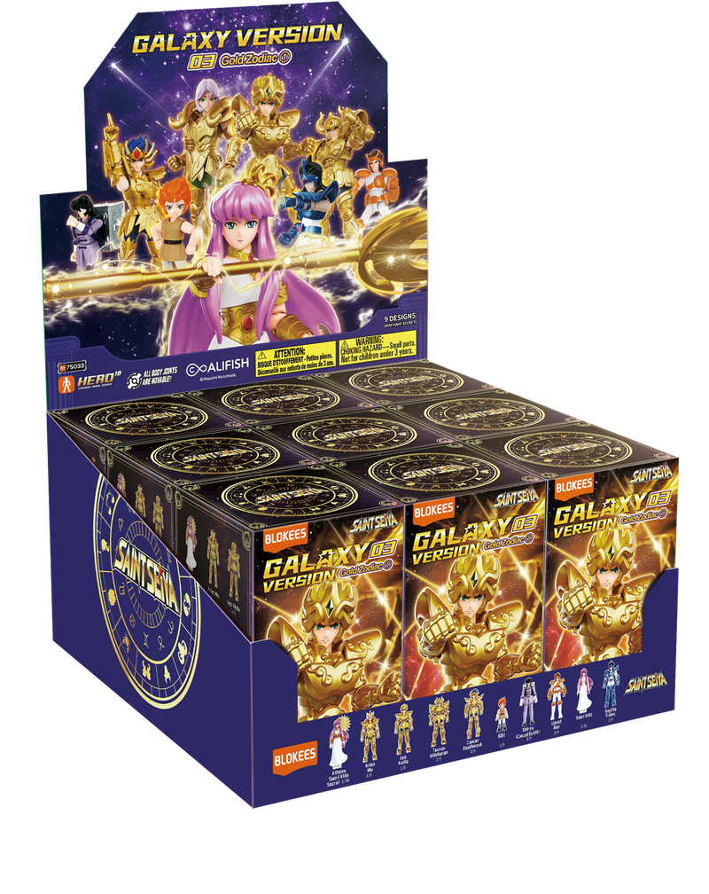 Cargue la imagen en el visor de la galería, Blokees: Saint Seiya - Galaxy Version Gold Zodiac 1Pc Blind Box Brick Toy
