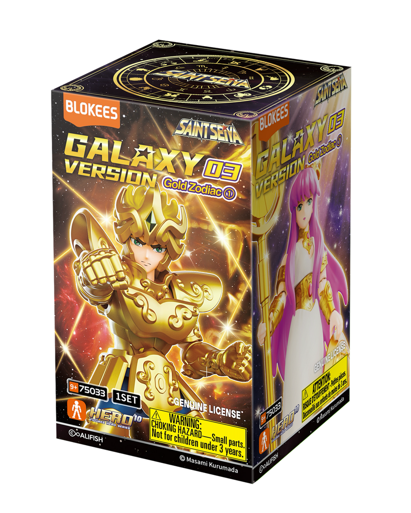 Cargue la imagen en el visor de la galería, Blokees: Saint Seiya - Galaxy Version Gold Zodiac 1Pc Blind Box Brick Toy
