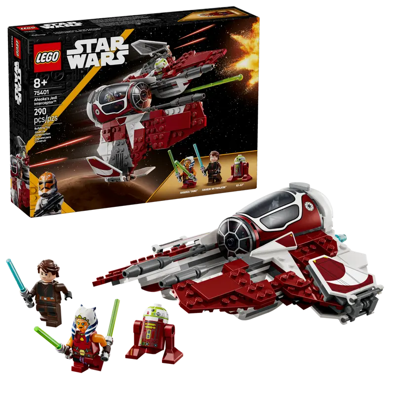 Cargue la imagen en el visor de la galería, LEGO Star Wars The Clone Wars Ahsoka&#39;s Jedi Interceptor Spaceship Building Toy
