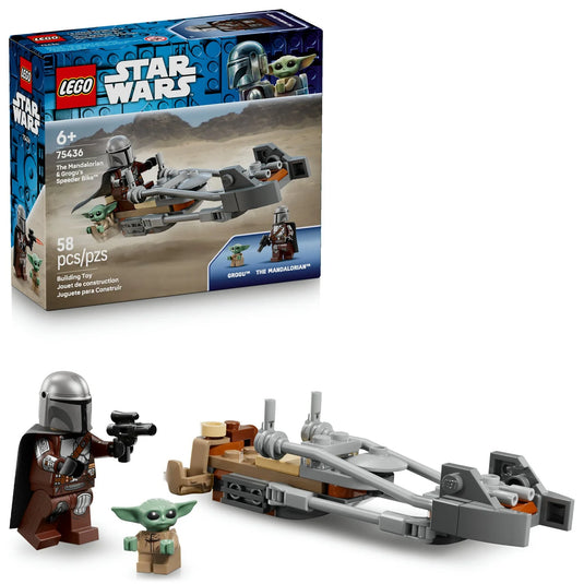 LEGO Star Wars - The Mandalorian & Grogu's Speeder Bike Building Toy Figure