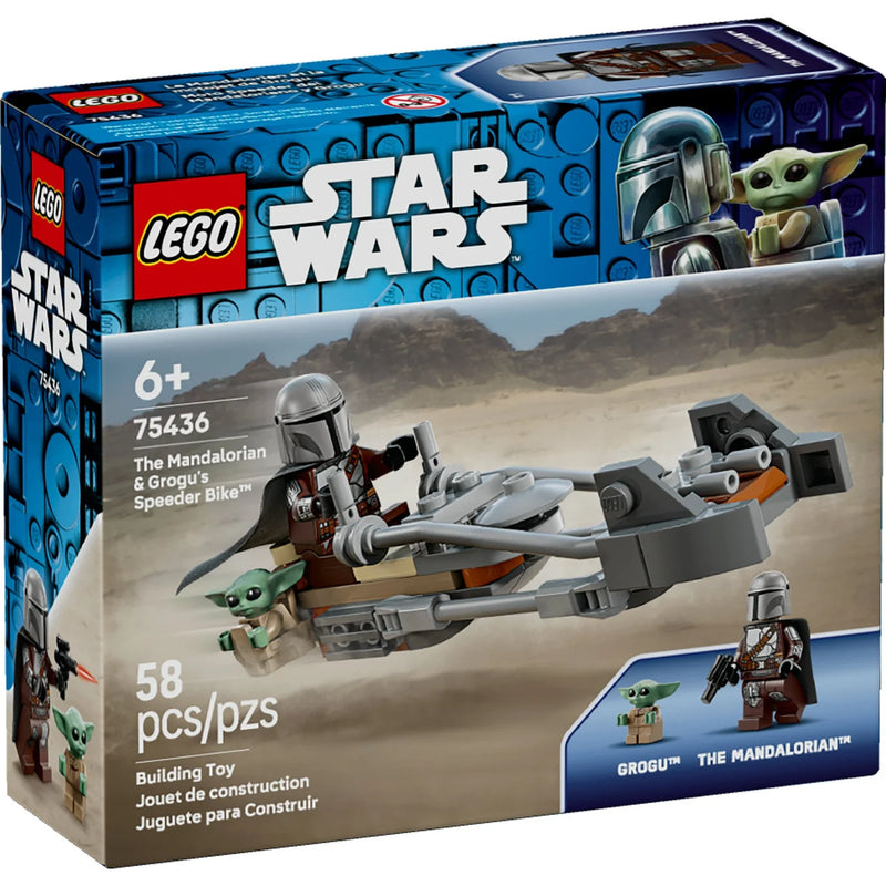 Cargue la imagen en el visor de la galería, LEGO Star Wars - The Mandalorian &amp; Grogu's Speeder Bike Building Toy Figure
