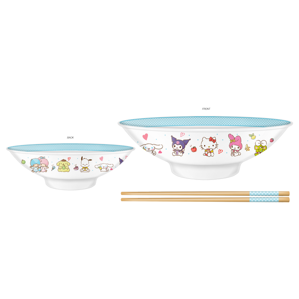 Hello Kitty 30oz Ceramic Ramen Bowl with Chopsticks