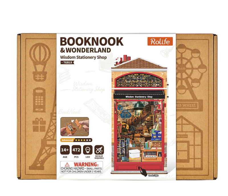Load image into Gallery viewer, Robotime Rolife - Wisdom Stationery Shop DIY Book Nook
