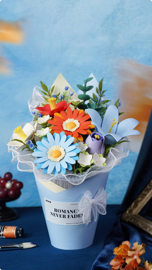 Robotime - Twilight Sky Bouquet DIY 3D Flower Puzzle