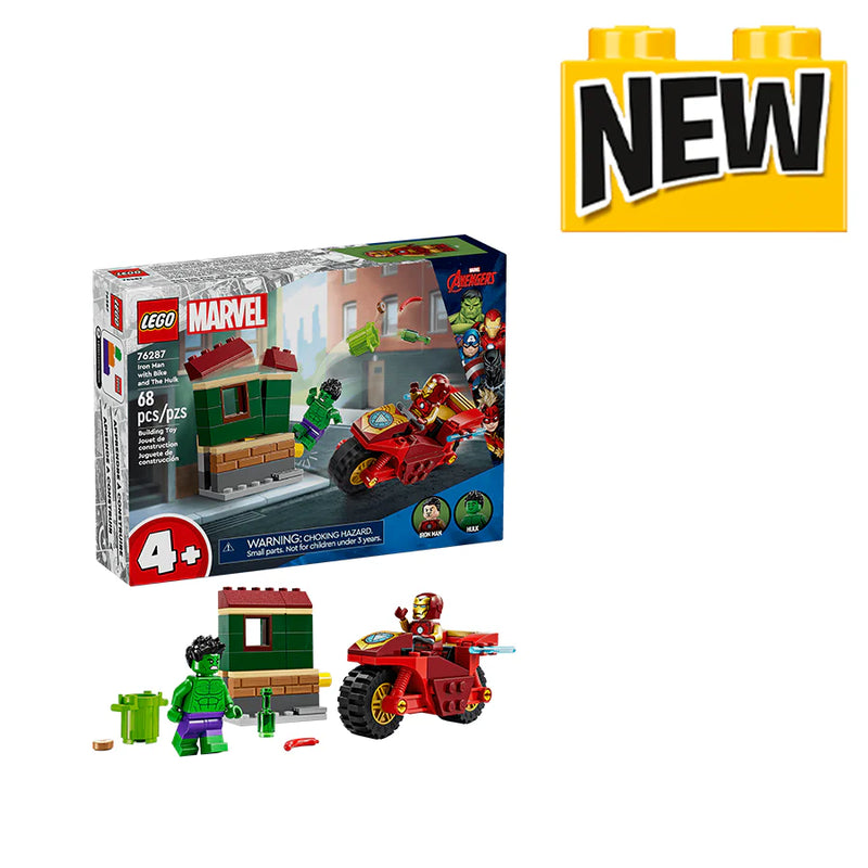 Lego: Marvel - Iron Man with Bike and The Hulk Figure