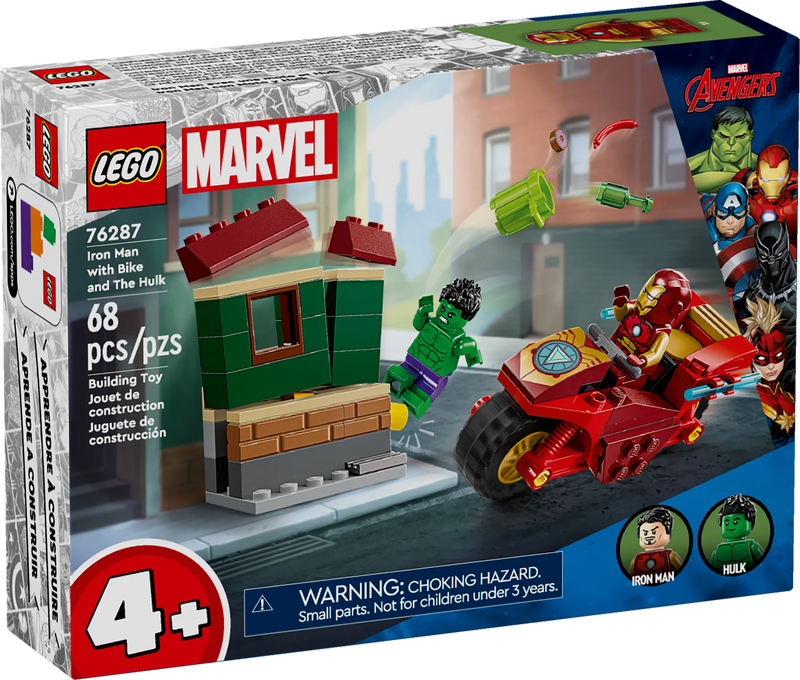 Lego: Marvel - Iron Man with Bike and The Hulk Figure