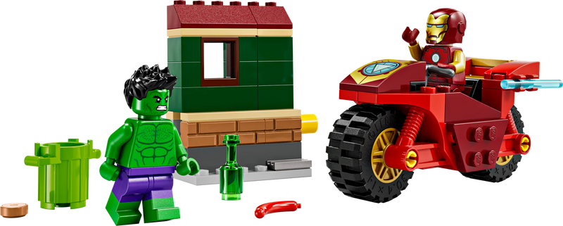 Lego: Marvel - Iron Man with Bike and The Hulk Figure