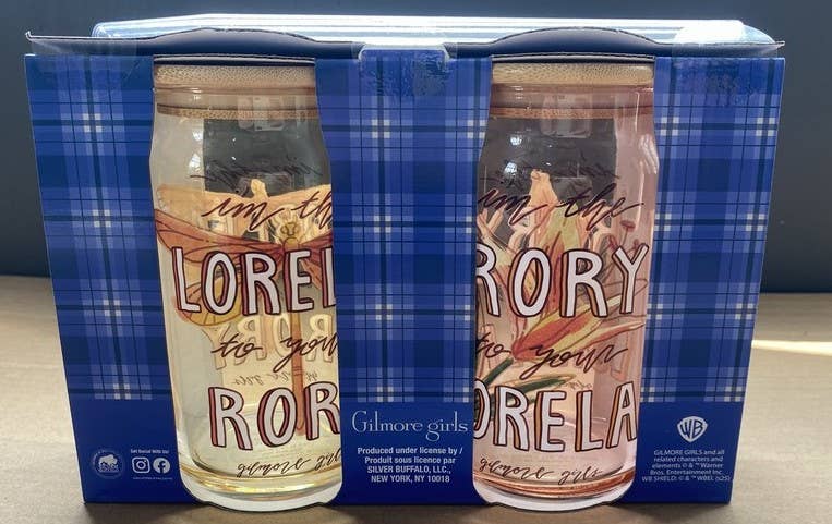 Chargez l'image dans la visionneuse de la galerie, Gilmore Girls Rory Lorelai Script 2pk 16oz Glass Tumbler
