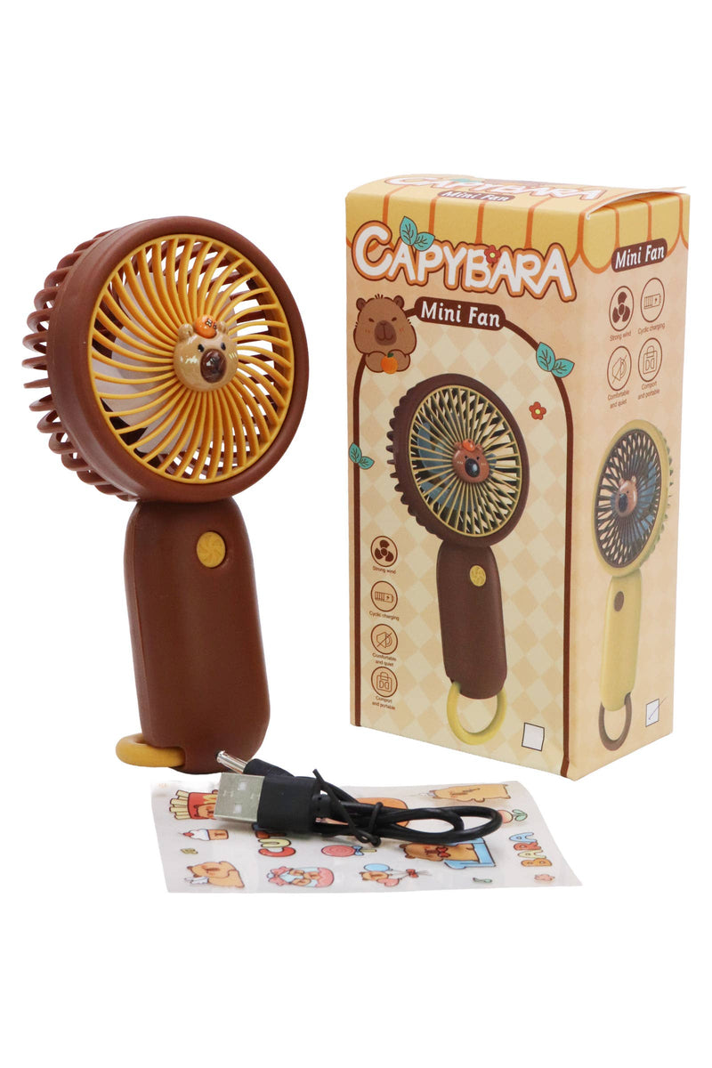 Load image into Gallery viewer, Capybara - Decal Ring Stand Handheld 1pc Electric Fan
