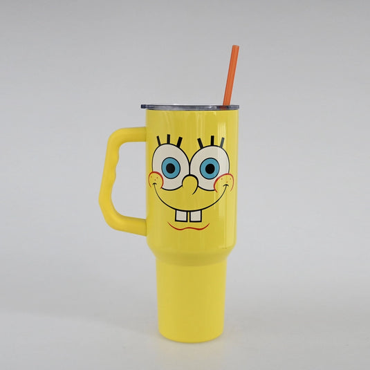 Sponge Bob - Big Face 40oz Stainless Steel Tumbler w Handle