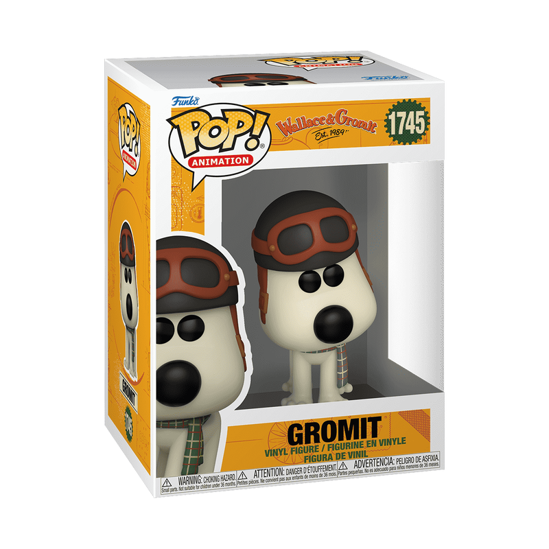 Cargue la imagen en el visor de la galería, Funko POP! Animation: Wallace and Gromit - Gromit with Aviator Hat Vinyl Figure
