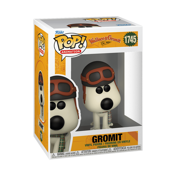 Funko POP! Animation: Wallace and Gromit - Gromit with Aviator Hat Vinyl Figure