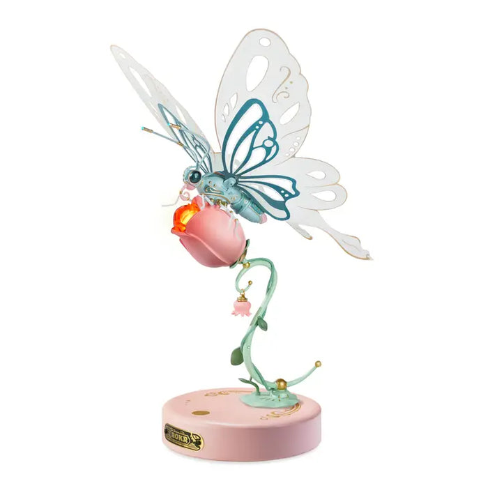 Robotime - Pink DIY Craft Kit Butterfly Stand Figure
