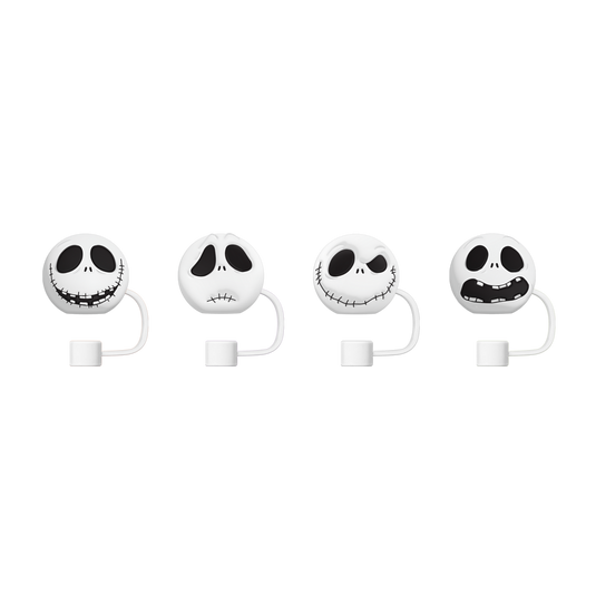 The Nightmare Before Christmas - Jack Skellington Expressions Straw Cover Caps – 4pk
